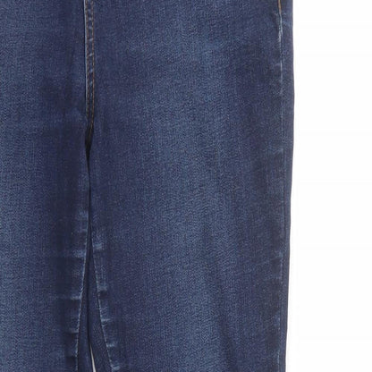 TU Womens Blue  Cotton Skinny Jeans Size 8 L28 in Regular Button