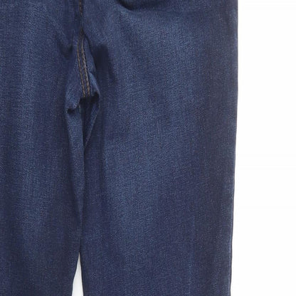 TU Womens Blue  Cotton Skinny Jeans Size 8 L28 in Regular Button