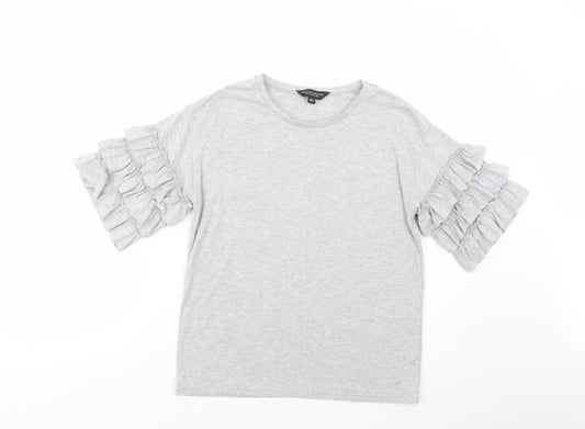 Womens UK Size 10 Dorothy Perkins Grey Basic T-Shirt