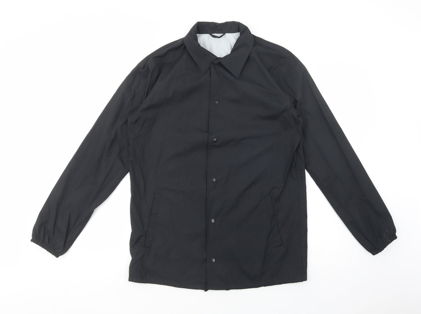 Mens UK Size S New Look Black Windbreaker Coat