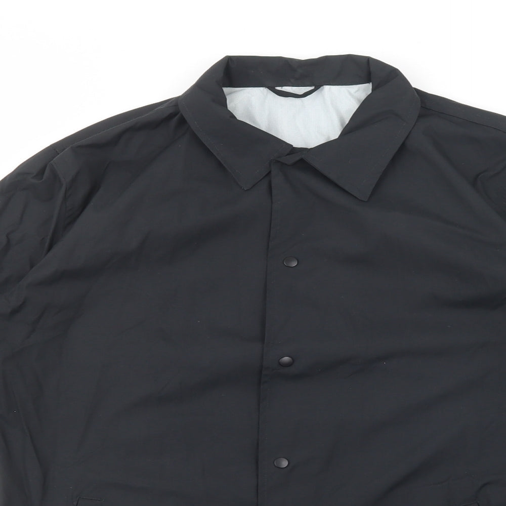 Mens UK Size S New Look Black Windbreaker Coat