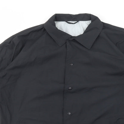Mens UK Size S New Look Black Windbreaker Coat