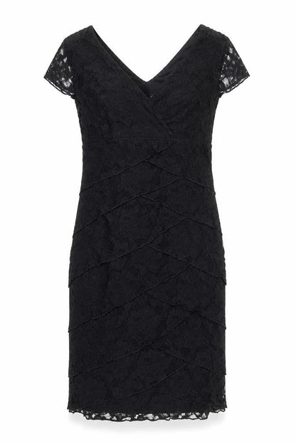 Scarlett Womens Black  Polyester Pencil Dress  Size 6  Collared Zip