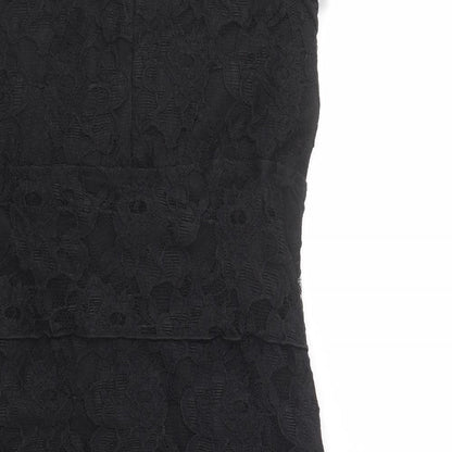Scarlett Womens Black  Polyester Pencil Dress  Size 6  Collared Zip