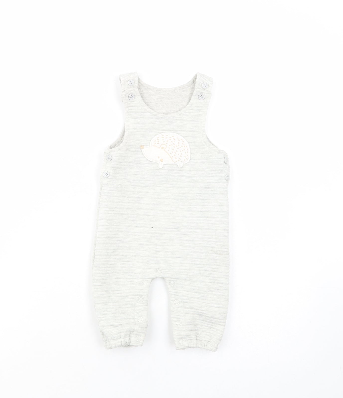 TU Baby Grey  Polyester Dungaree Outfit/Set Size 3-6 Months  Button - Hedgehog