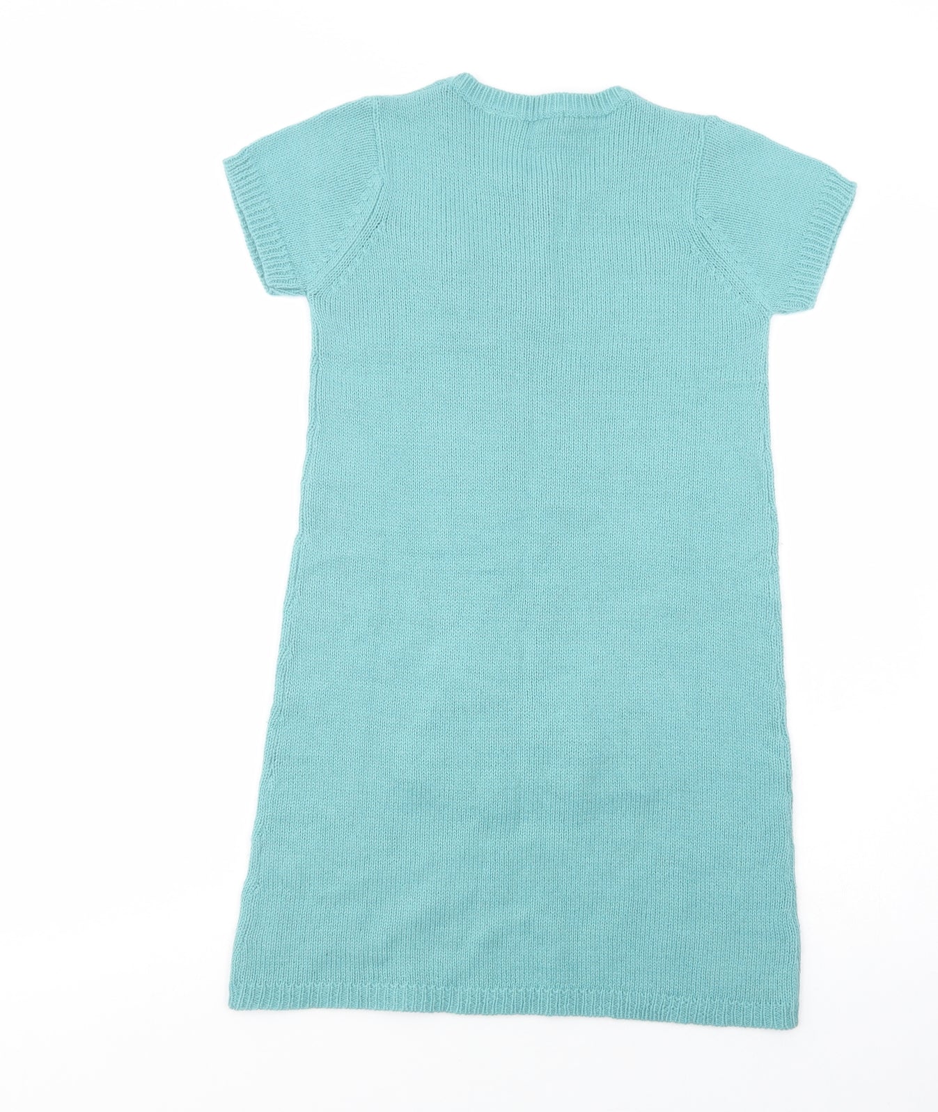 La Redoute Womens Green Crew Neck  Acrylic Tunic Jumper Size S