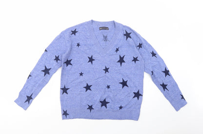 Womens UK Size S Marks and Spencer Blue Pullover Jumper