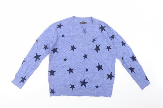 Womens UK Size S Marks and Spencer Blue Pullover Jumper
