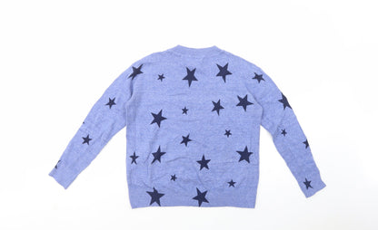 Womens UK Size S Marks and Spencer Blue Pullover Jumper