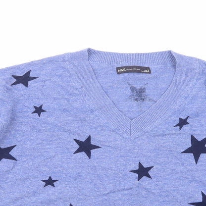 Womens UK Size S Marks and Spencer Blue Pullover Jumper