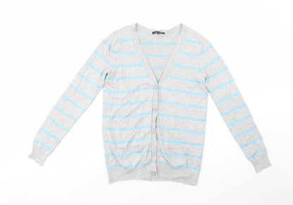 Womens UK Size 10 River Island Grey Cardigan Jumper