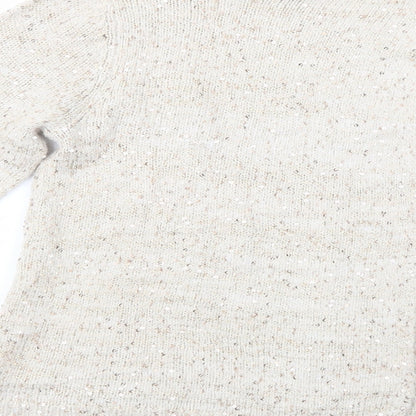 George Womens Beige Crew Neck  Polyester Pullover Jumper Size 12