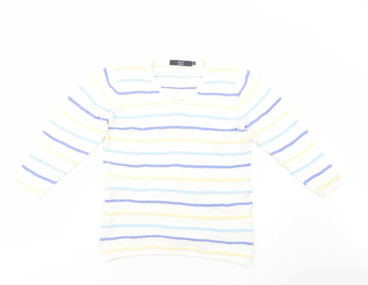 Womens UK Size 10 Isle White Pullover Jumper