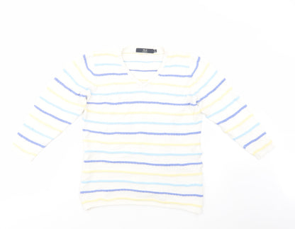 Womens UK Size 10 Isle White Pullover Jumper
