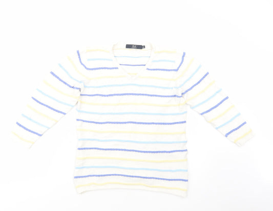 Womens UK Size 10 Isle White Pullover Jumper