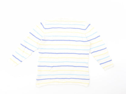 Womens UK Size 10 Isle White Pullover Jumper