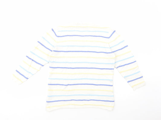 Womens UK Size 10 Isle White Pullover Jumper