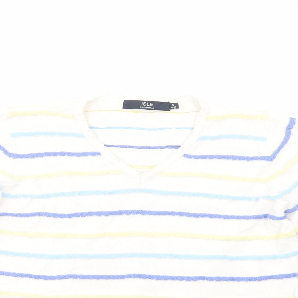 Womens UK Size 10 Isle White Pullover Jumper