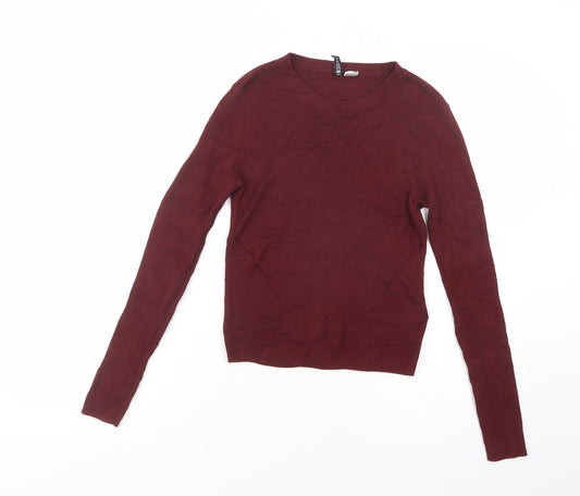 Womens UK Size M H&M Purple Pullover Jumper