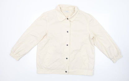 Damart Womens Ivory   Bomber Jacket Jacket Size 18  Snap
