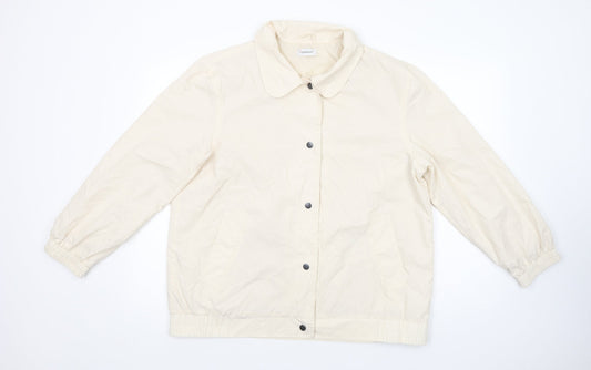 Damart Womens Ivory   Bomber Jacket Jacket Size 18  Snap