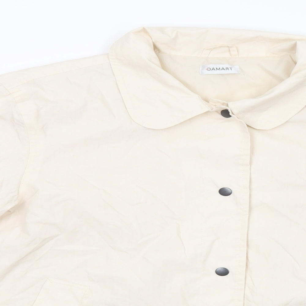 Damart Womens Ivory   Bomber Jacket Jacket Size 18  Snap