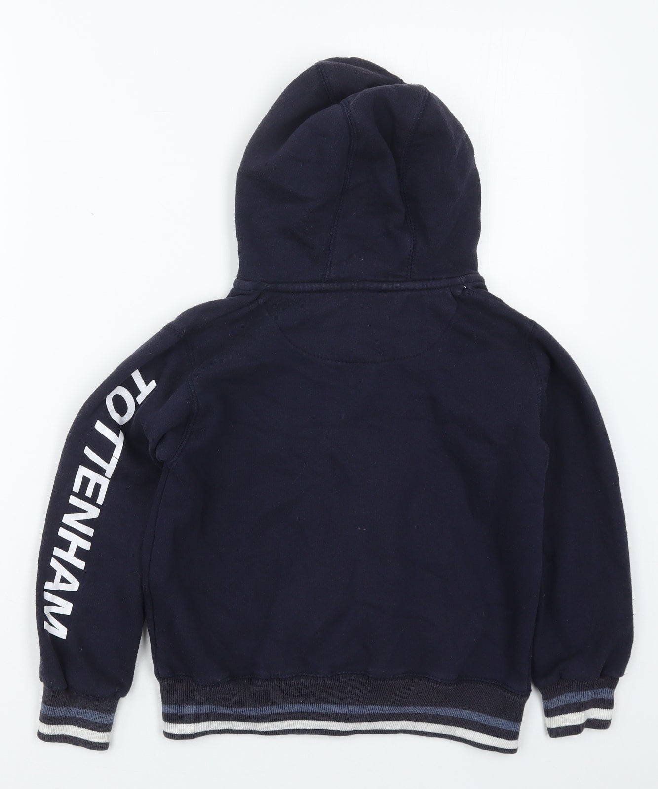 Tottenham Hotspur Boys Blue  Cotton Full Zip Hoodie Size 7-8 Years  Zip - Tottenham Hotspur