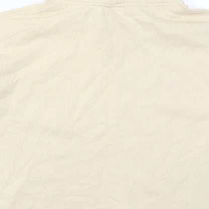 Brand and care label for Primark women’s beige cotton pullover sweatshirt, size UK 6, pullover