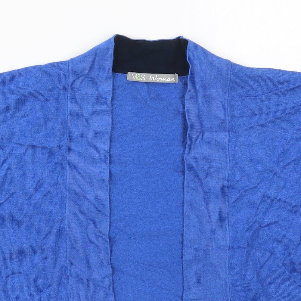 Womens UK Size 16 Marks and Spencer Blue Cardigan Jumper