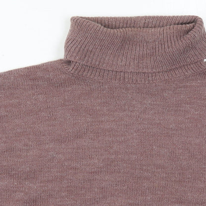 FOREVER 21 Womens Purple Roll Neck  Acrylic Pullover Jumper Size L