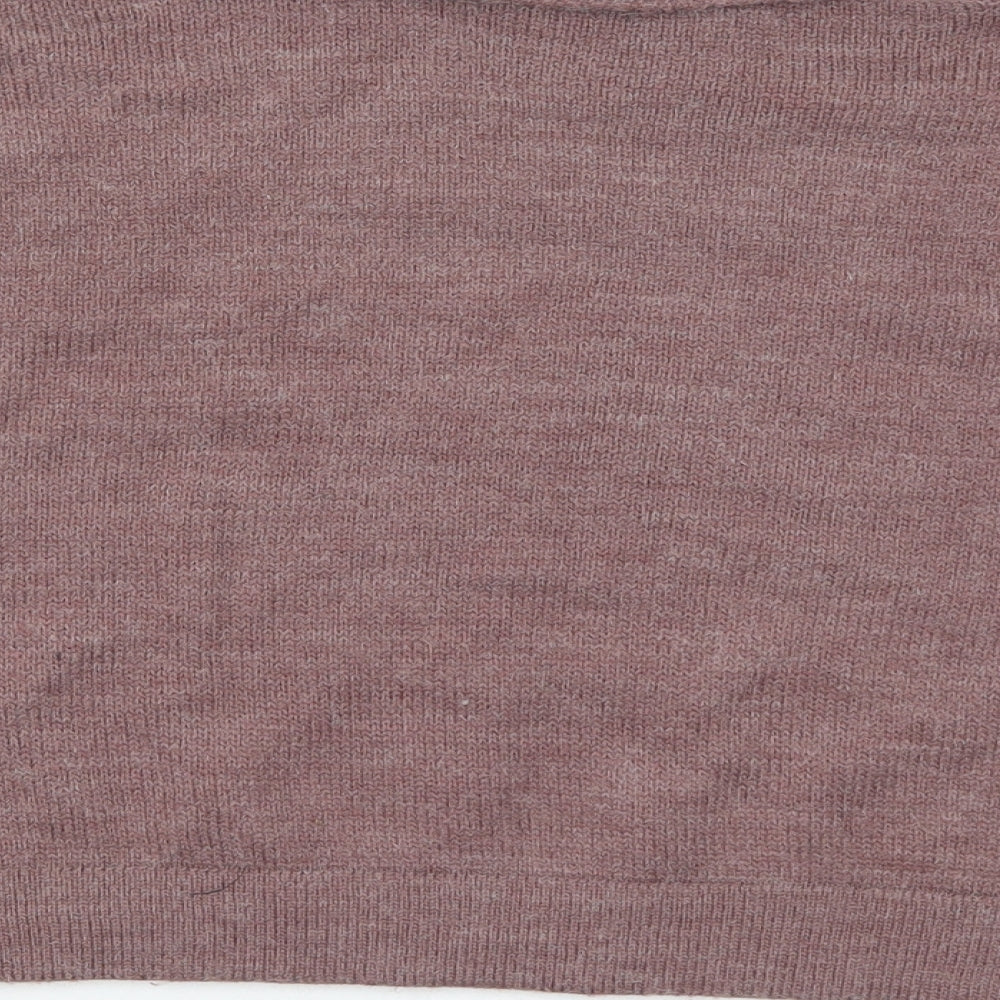 FOREVER 21 Womens Purple Roll Neck  Acrylic Pullover Jumper Size L