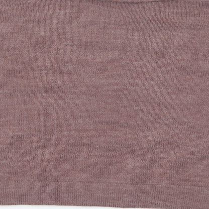 FOREVER 21 Womens Purple Roll Neck  Acrylic Pullover Jumper Size L