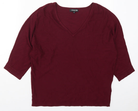 Womens UK Size M Debenhams Red Pullover Jumper