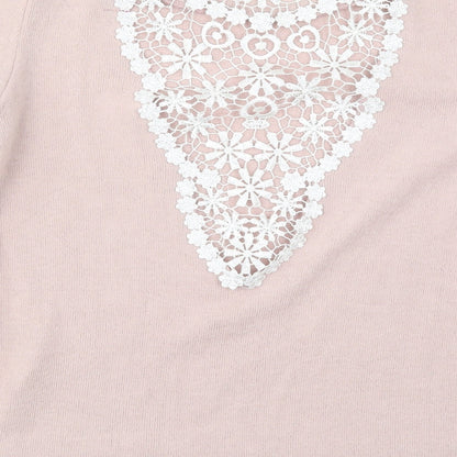 Boohoo Womens Pink Round Neck  Acrylic Pullover Jumper Size M