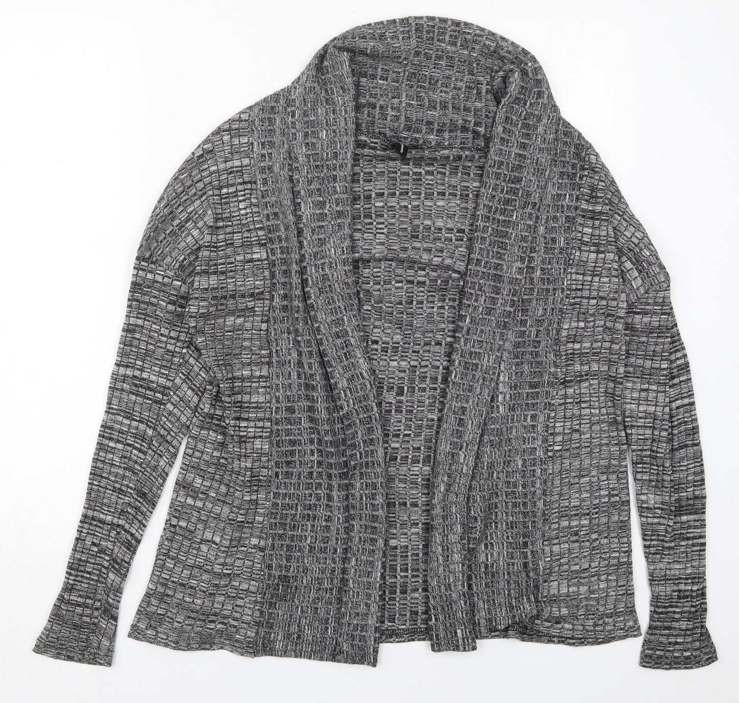 Soya Concept Womens Grey Collared  Acrylic Cardigan Jumper Size M