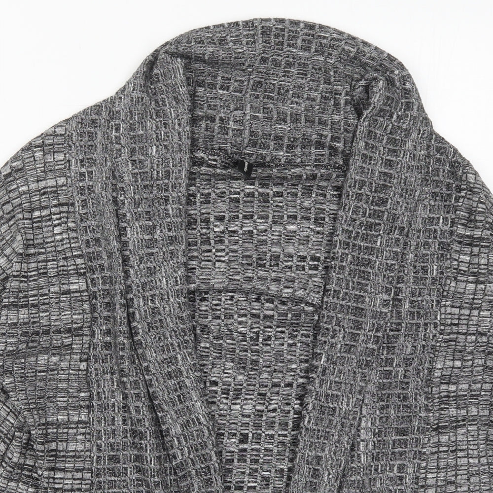 Soya Concept Womens Grey Collared  Acrylic Cardigan Jumper Size M