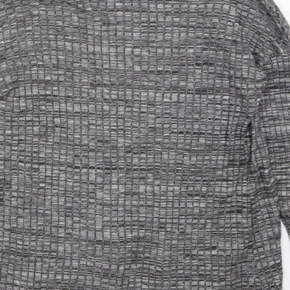 Soya Concept Womens Grey Collared  Acrylic Cardigan Jumper Size M