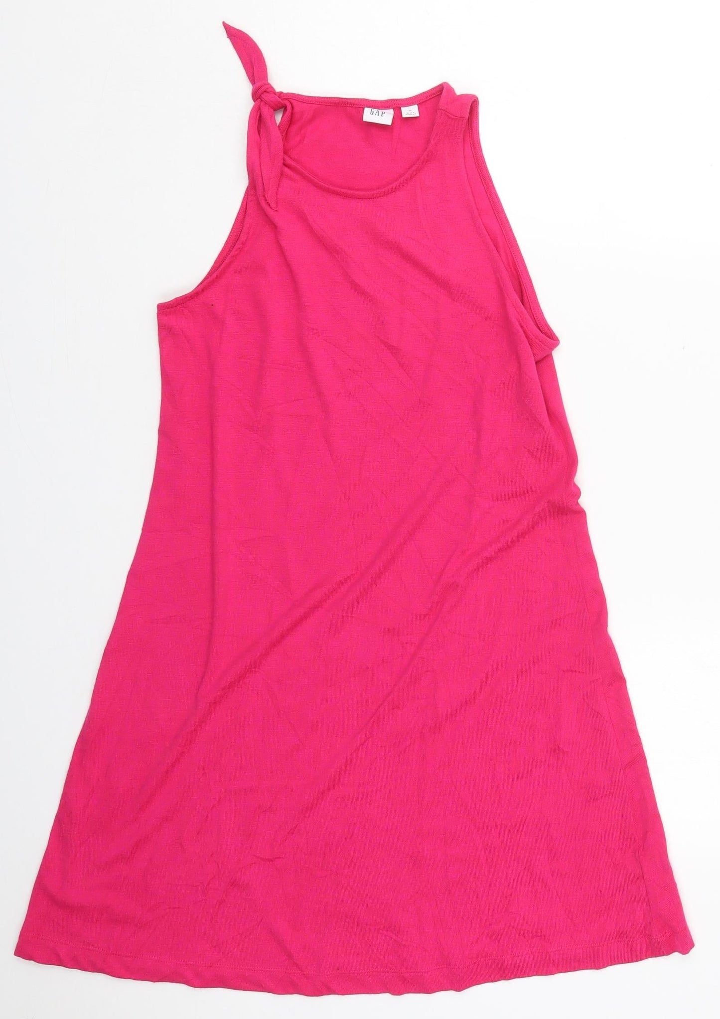 Gap Womens Pink  Polyester Tank Dress  Size XS  Round Neck Pullover