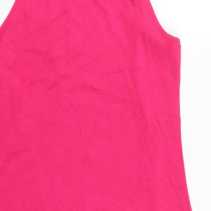 Gap Womens Pink  Polyester Tank Dress  Size XS  Round Neck Pullover