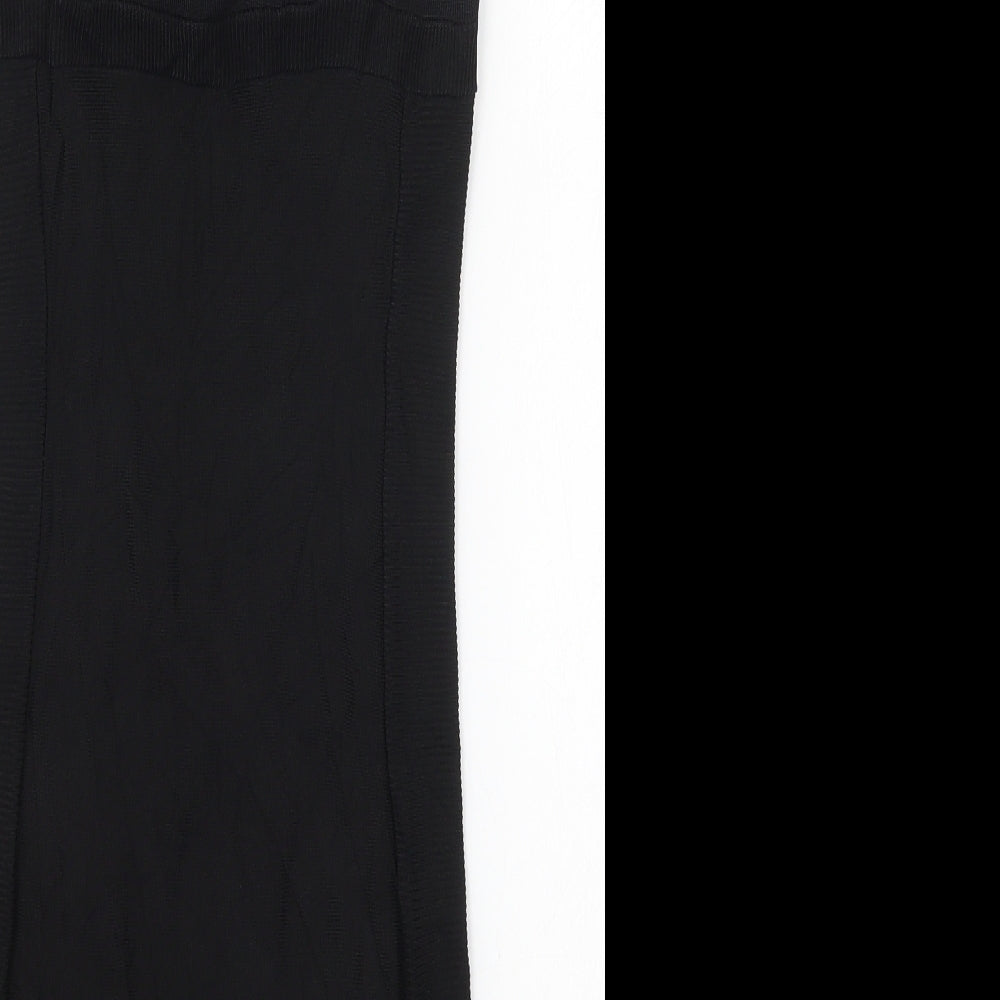 H&M Womens Black  Viscose Bodycon  Size S  V-Neck Pullover