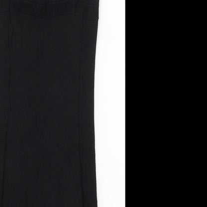 H&M Womens Black  Viscose Bodycon  Size S  V-Neck Pullover