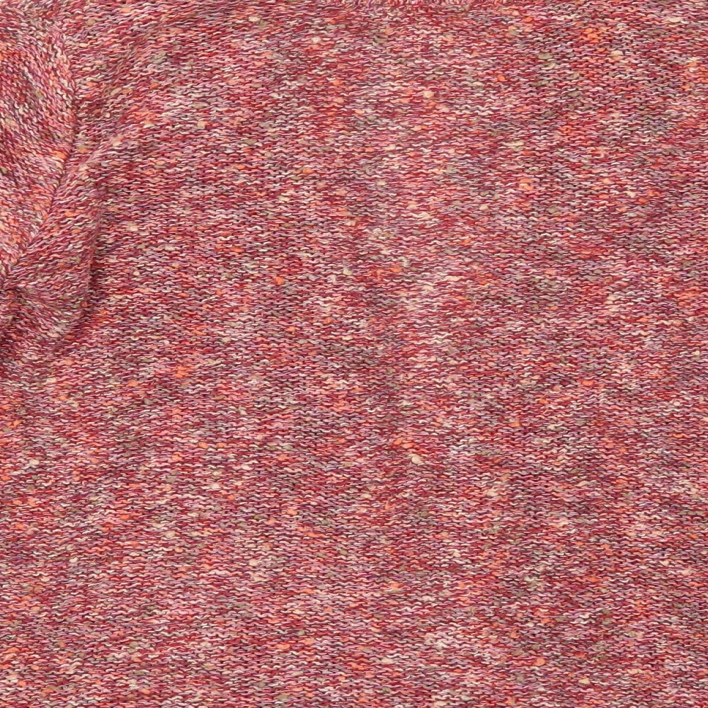 George Womens Pink V-Neck  Acrylic Cardigan Jumper Size 14