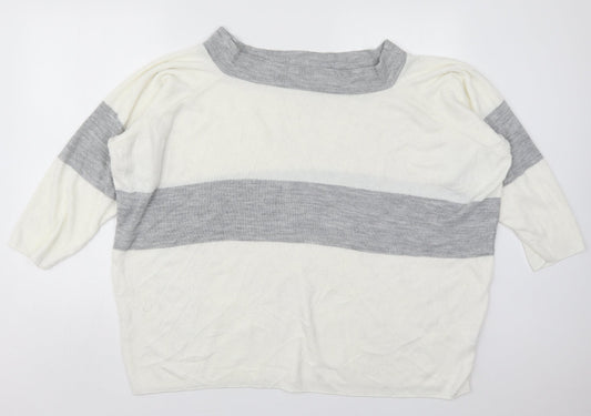 Womens UK Size 10 In the Style Ivory Pullover Jumper
