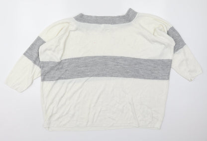 Womens UK Size 10 In the Style Ivory Pullover Jumper