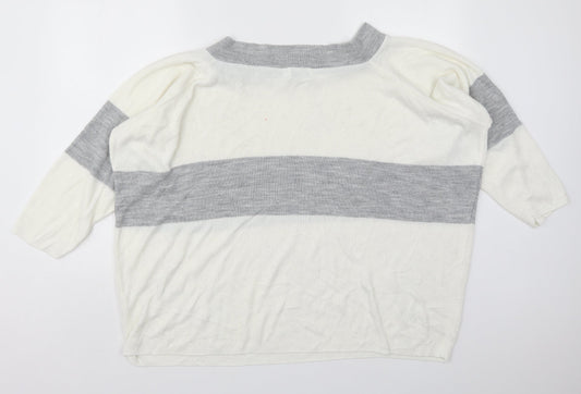 Womens UK Size 10 In the Style Ivory Pullover Jumper