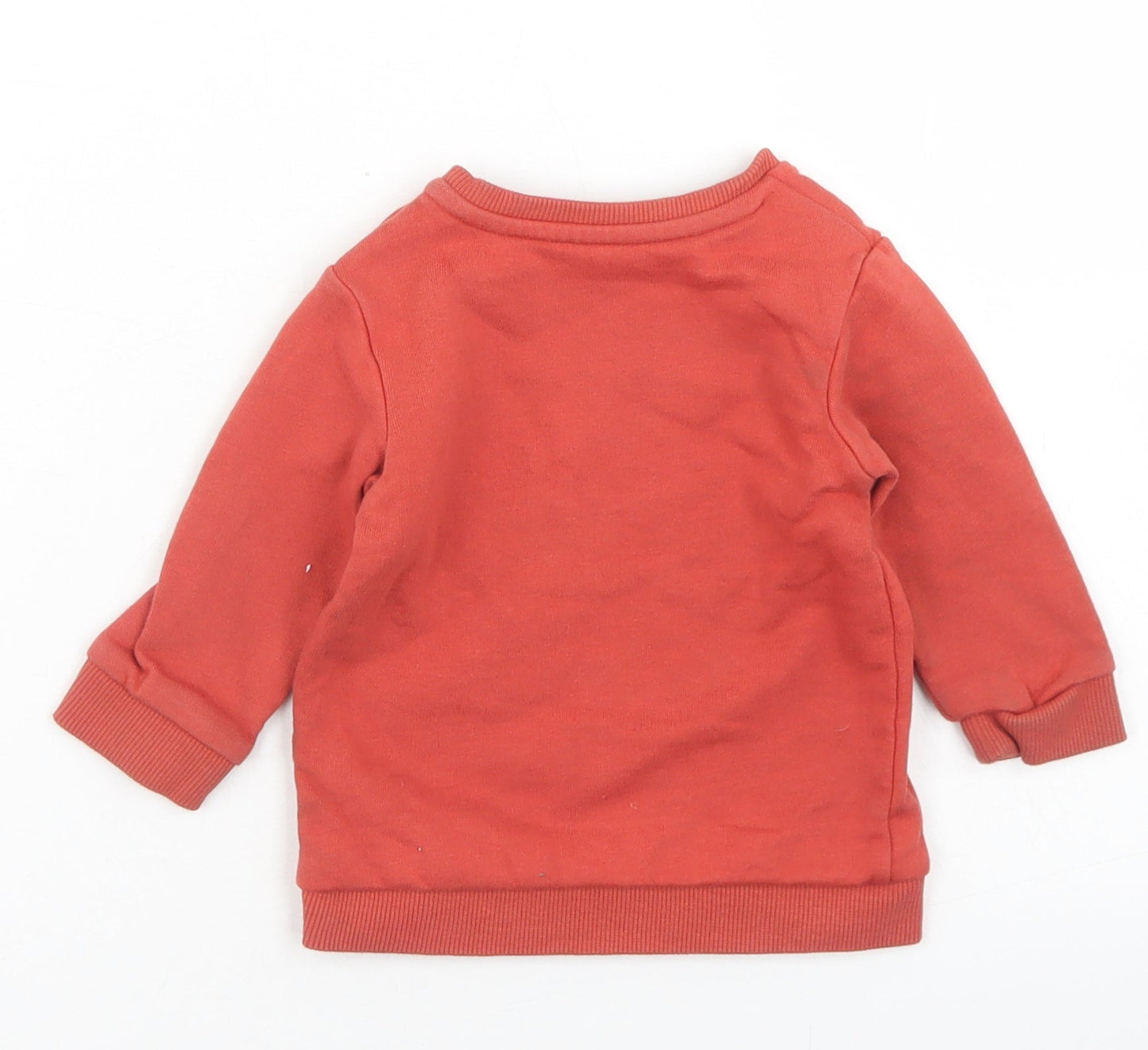 George Boys Orange  Cotton Pullover Casual Size 3-6 Months Crew Neck Snap - Winnie The Pooh