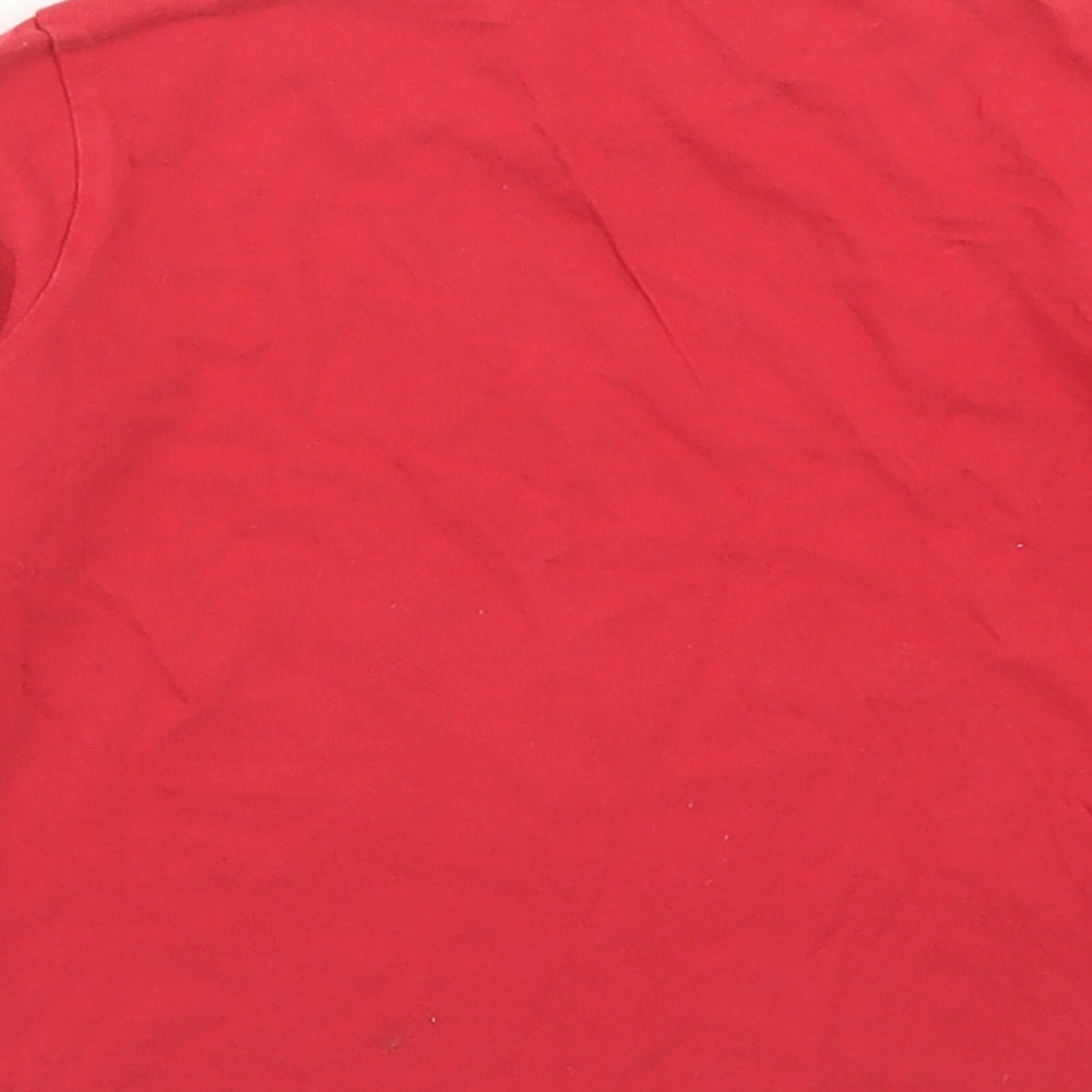 United Colors of Benetton Boys Red  Cotton Basic T-Shirt Size 12-18 Months Crew Neck  - Brooklyn