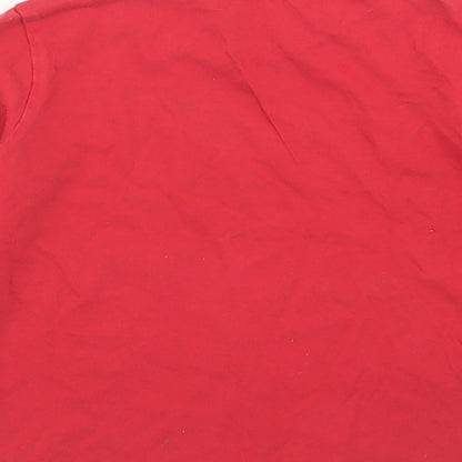 United Colors of Benetton Boys Red  Cotton Basic T-Shirt Size 12-18 Months Crew Neck  - Brooklyn