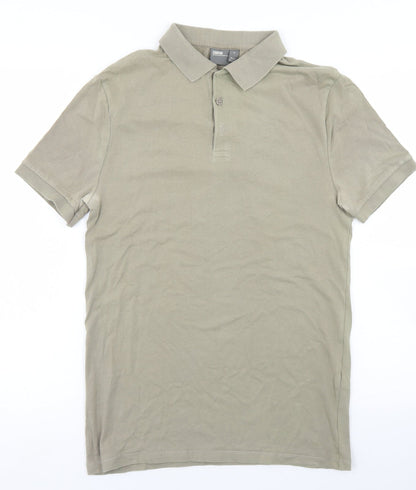 ASOS Mens Green  Cotton  Polo Size M Collared Button