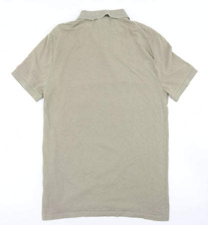 ASOS Mens Green  Cotton  Polo Size M Collared Button